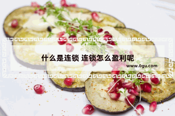 什么是连锁 连锁怎么盈利呢