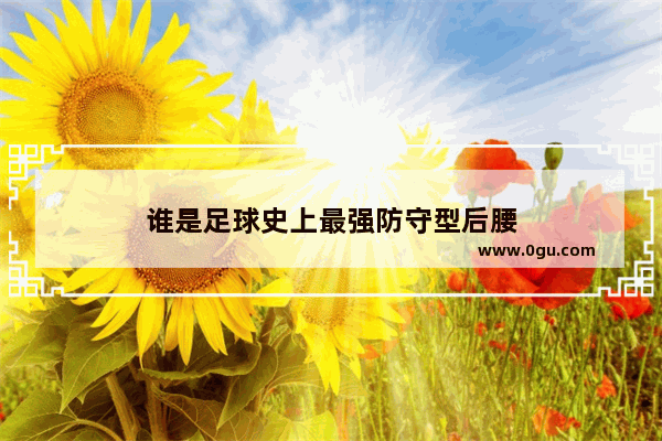 谁是足球史上最强防守型后腰