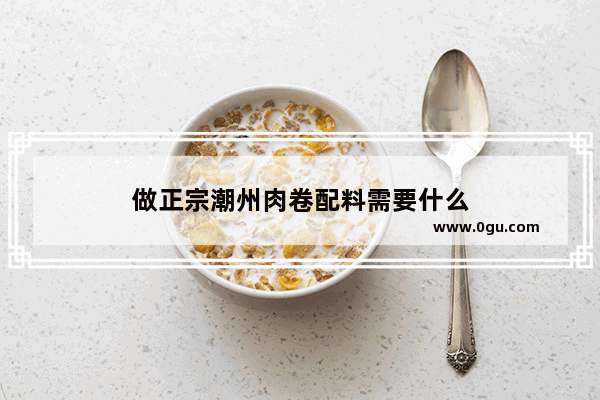 做正宗潮州肉卷配料需要什么