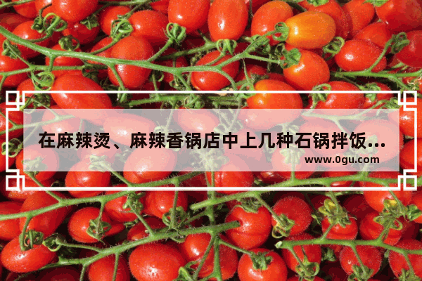 在麻辣烫、麻辣香锅店中上几种石锅拌饭 大家觉得怎么样