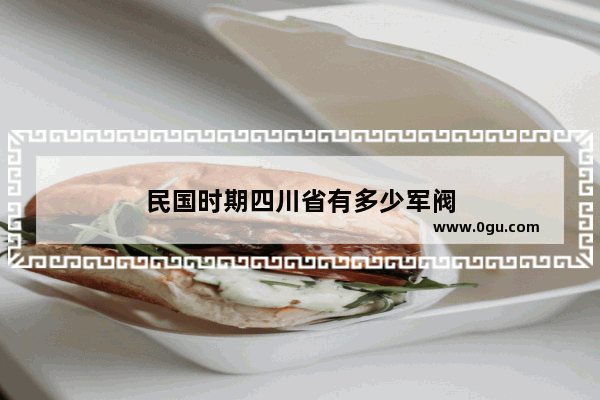 民国时期四川省有多少军阀