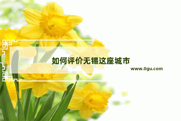 如何评价无锡这座城市