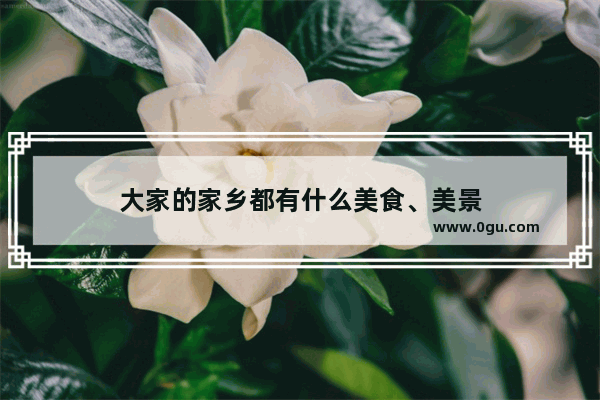 大家的家乡都有什么美食、美景