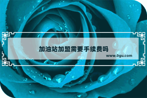 加油站加盟需要手续费吗