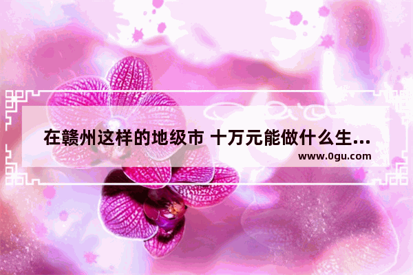 在赣州这样的地级市 十万元能做什么生意呢