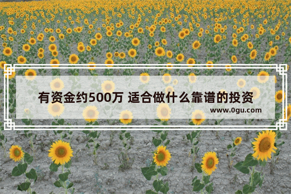 有资金约500万 适合做什么靠谱的投资