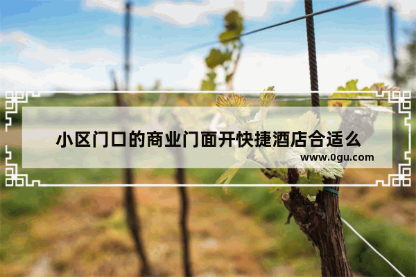 小区门口的商业门面开快捷酒店合适么