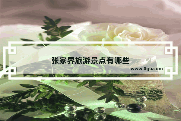 张家界旅游景点有哪些
