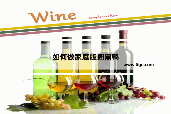 如何做家庭版周黑鸭