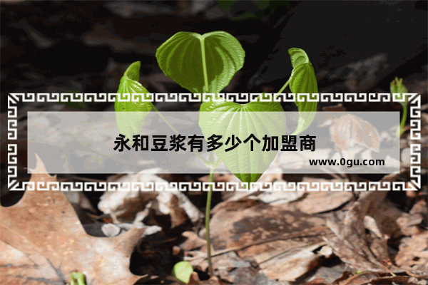 永和豆浆有多少个加盟商