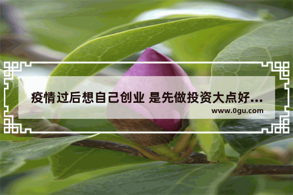 疫情过后想自己创业 是先做投资大点好还是小点好