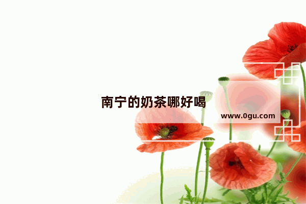 南宁的奶茶哪好喝
