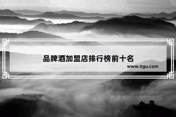 品牌酒加盟店排行榜前十名