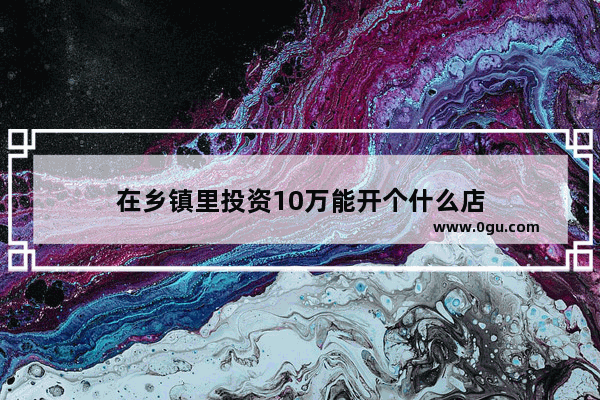 在乡镇里投资10万能开个什么店