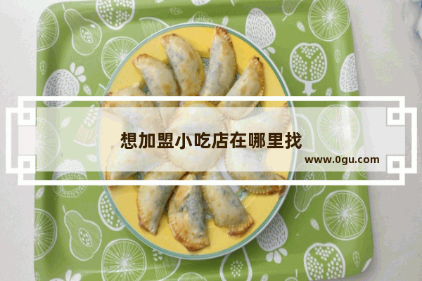 想加盟小吃店在哪里找