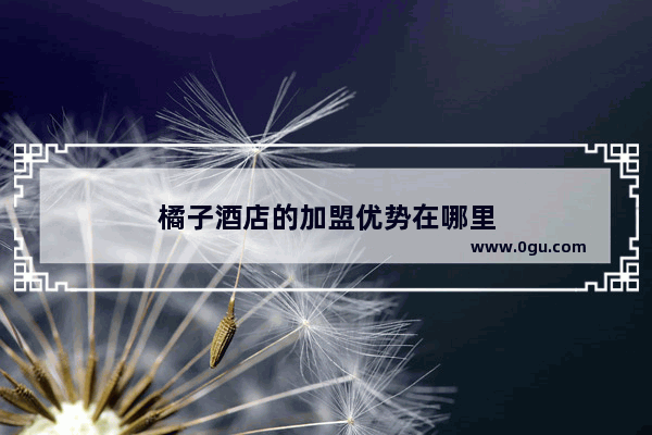橘子酒店的加盟优势在哪里