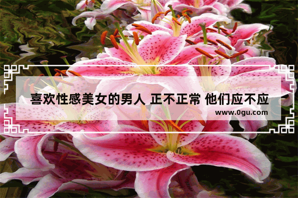 喜欢性感美女的男人 正不正常 他们应不应该受到指责