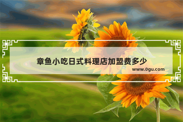 章鱼小吃日式料理店加盟费多少