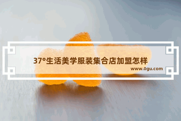 37°生活美学服装集合店加盟怎样