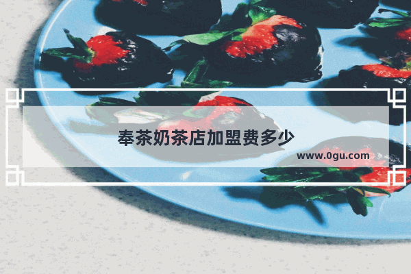 奉茶奶茶店加盟费多少
