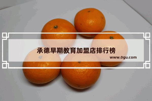 承德早期教育加盟店排行榜