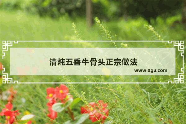 清炖五香牛骨头正宗做法