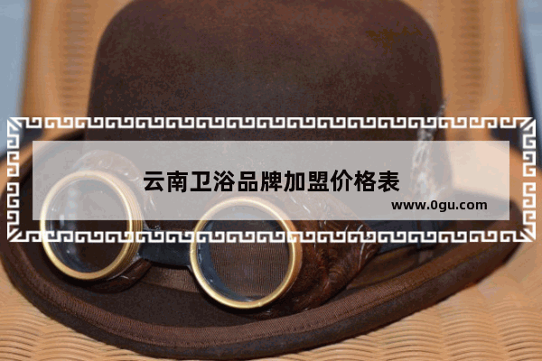 云南卫浴品牌加盟价格表
