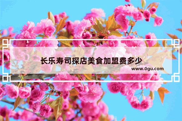 长乐寿司探店美食加盟费多少