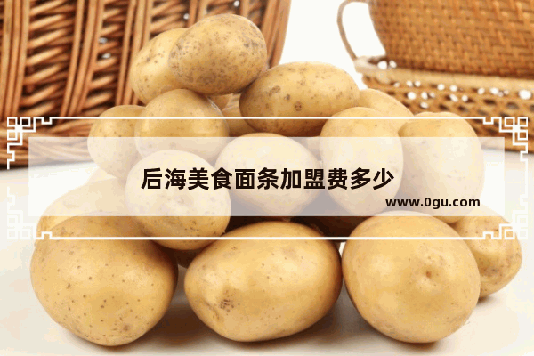 后海美食面条加盟费多少