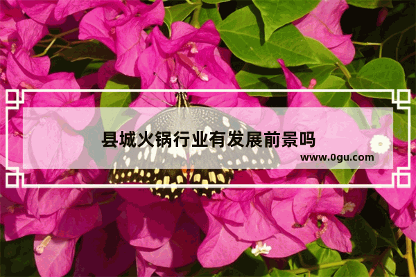 县城火锅行业有发展前景吗