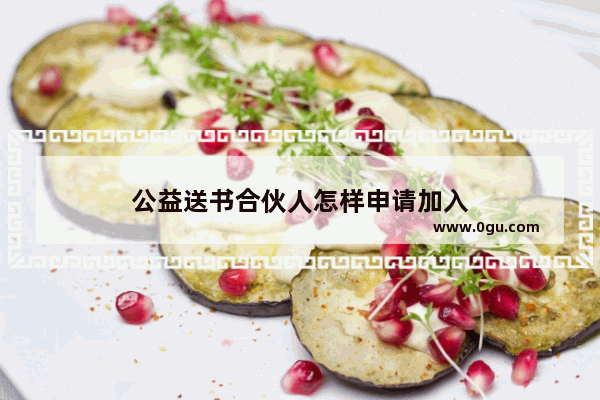 公益送书合伙人怎样申请加入