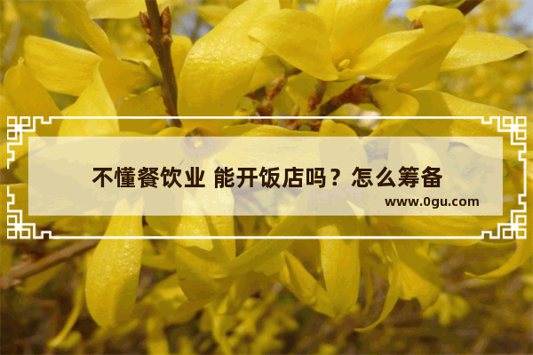 不懂餐饮业 能开饭店吗？怎么筹备
