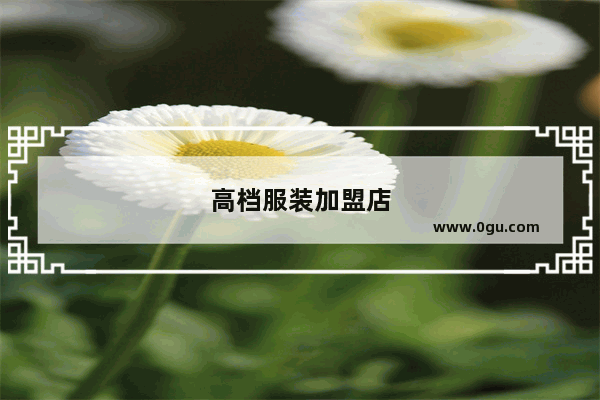 高档服装加盟店