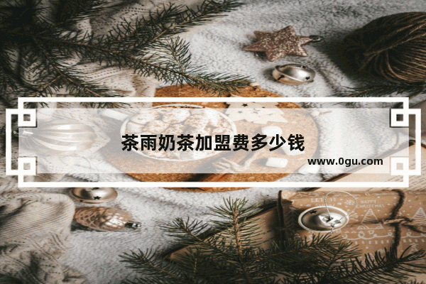 茶雨奶茶加盟费多少钱