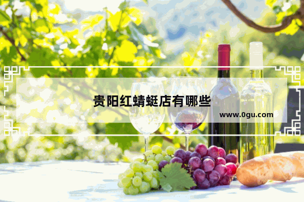 贵阳红蜻蜓店有哪些