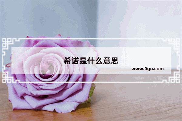 希诺是什么意思