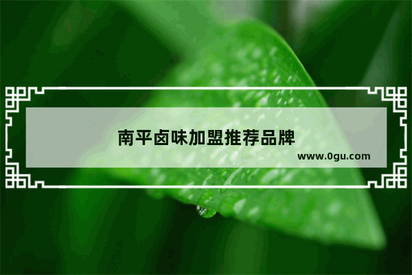 南平卤味加盟推荐品牌
