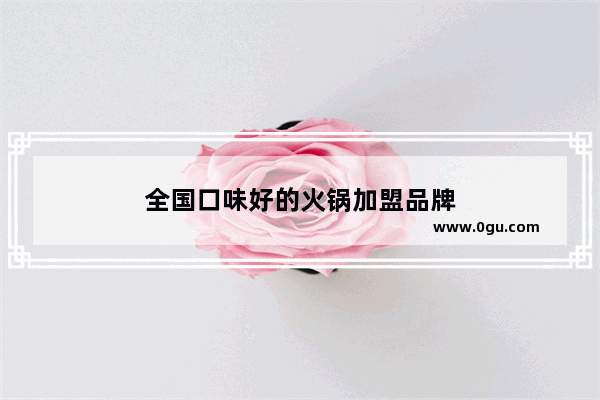 全国口味好的火锅加盟品牌