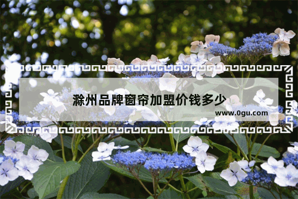 滁州品牌窗帘加盟价钱多少