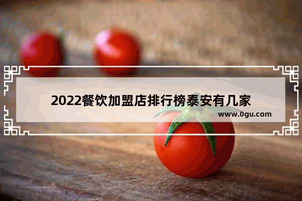 2022餐饮加盟店排行榜泰安有几家