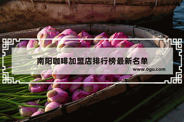 南阳咖啡加盟店排行榜最新名单