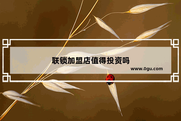 联锁加盟店值得投资吗