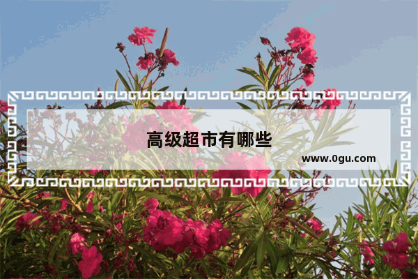 高级超市有哪些