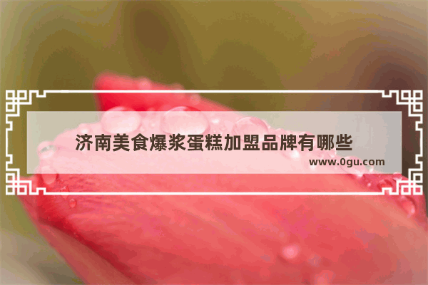 济南美食爆浆蛋糕加盟品牌有哪些