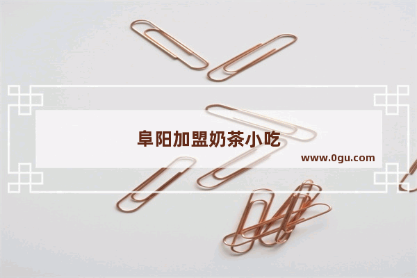 阜阳加盟奶茶小吃