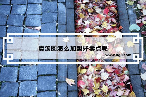 卖汤圆怎么加盟好卖点呢