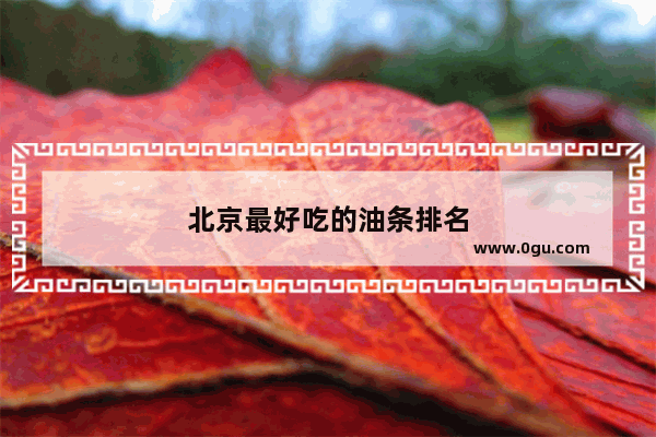 北京最好吃的油条排名