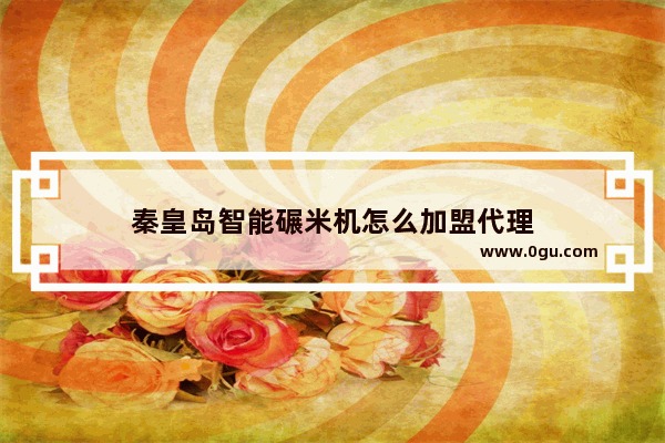 秦皇岛智能碾米机怎么加盟代理