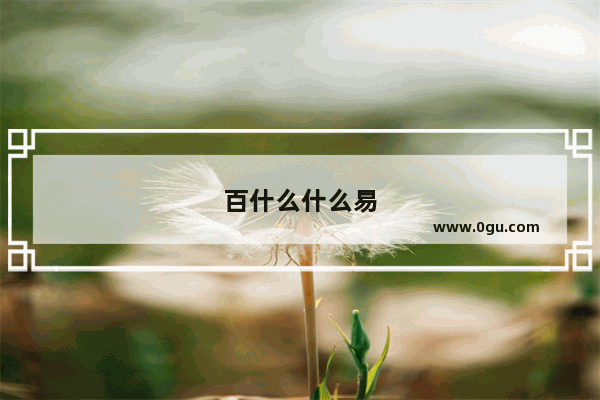 百什么什么易