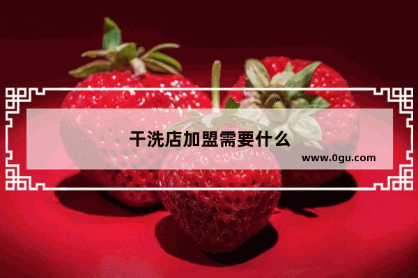 干洗店加盟需要什么